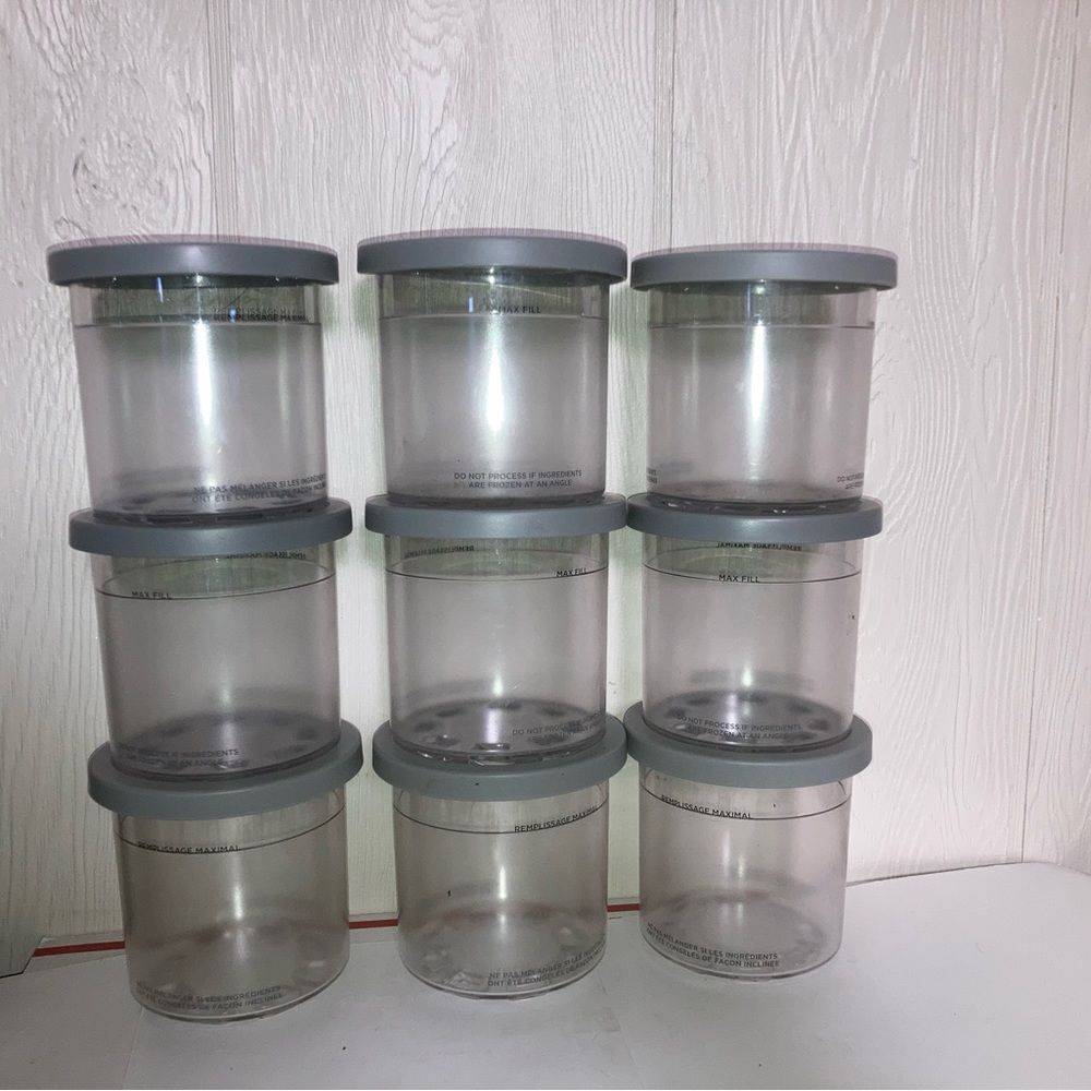 Ninja CREAMi Pints & Lids lot of 9